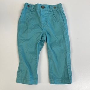Cat & Jack Turquoise Pants With Suspender Buttons Size 12M